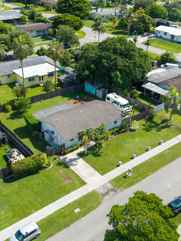 Drone aerial of South Florida property